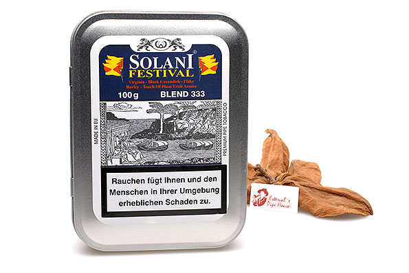 Solani Festival Blend 333 Pipe tobacco 100g Tin Solani Festival Blend 333 Pipe tobacco 100g Tin